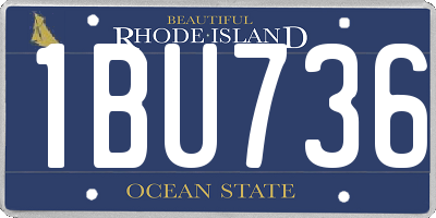 RI license plate 1BU736