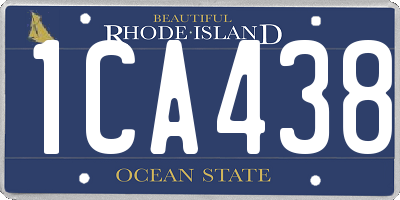 RI license plate 1CA438