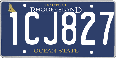 RI license plate 1CJ827