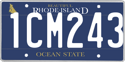 RI license plate 1CM243