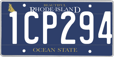 RI license plate 1CP294