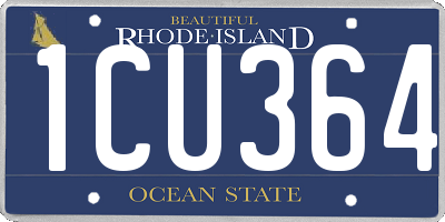 RI license plate 1CU364