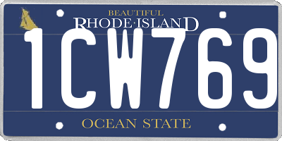 RI license plate 1CW769