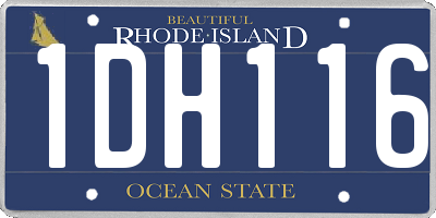 RI license plate 1DH116