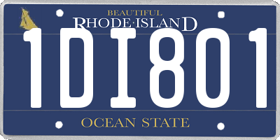 RI license plate 1DI801