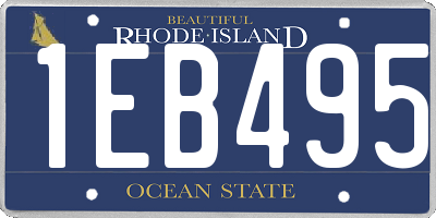 RI license plate 1EB495