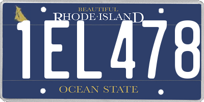 RI license plate 1EL478