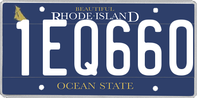 RI license plate 1EQ660