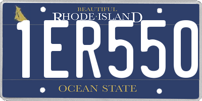 RI license plate 1ER550