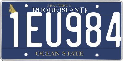 RI license plate 1EU984