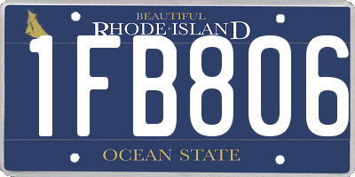 RI license plate 1FB806