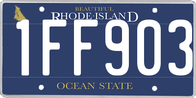 RI license plate 1FF903