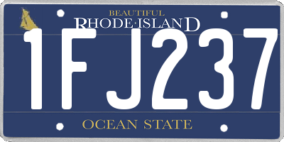 RI license plate 1FJ237