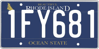 RI license plate 1FY681