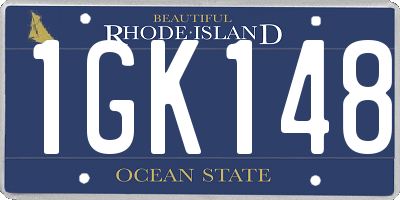 RI license plate 1GK148