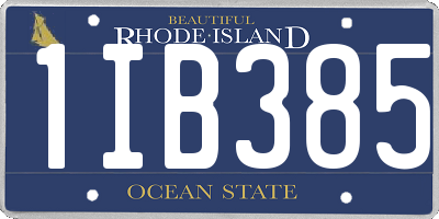 RI license plate 1IB385