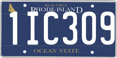 RI license plate 1IC309