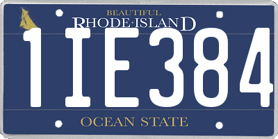 RI license plate 1IE384