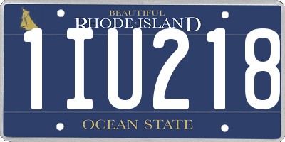 RI license plate 1IU218