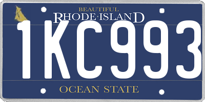 RI license plate 1KC993