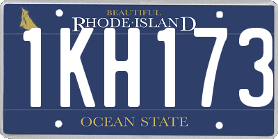 RI license plate 1KH173