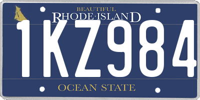 RI license plate 1KZ984