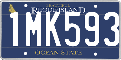 RI license plate 1MK593