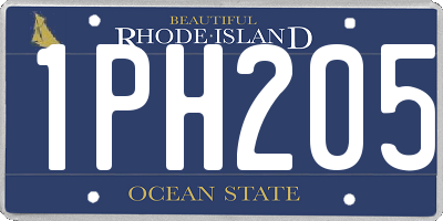 RI license plate 1PH205