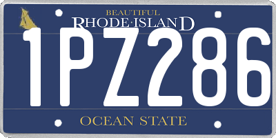 RI license plate 1PZ286