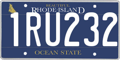 RI license plate 1RU232