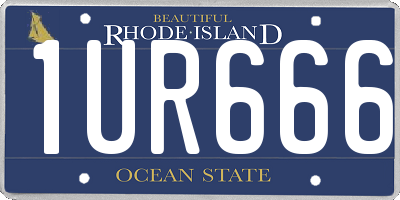 RI license plate 1UR666