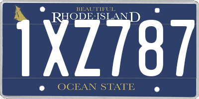 RI license plate 1XZ787