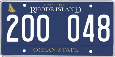 RI license plate 200048