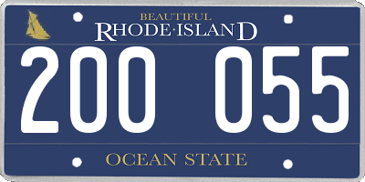 RI license plate 200055