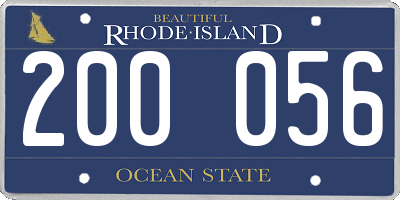 RI license plate 200056