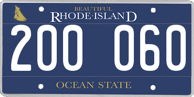 RI license plate 200060