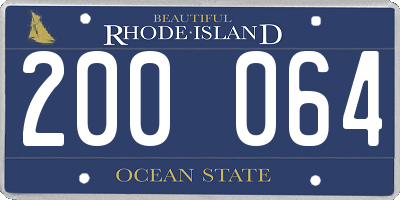 RI license plate 200064