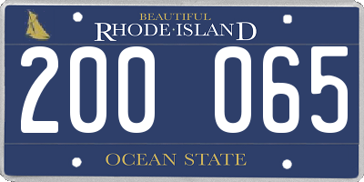 RI license plate 200065