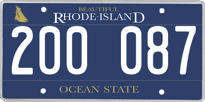 RI license plate 200087