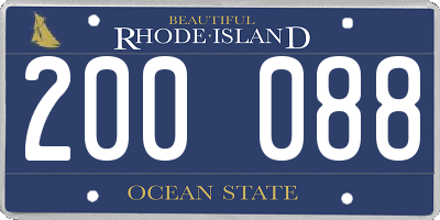 RI license plate 200088