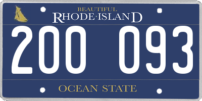 RI license plate 200093
