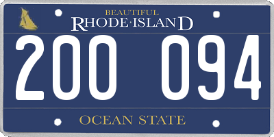 RI license plate 200094