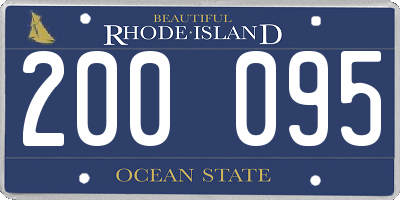 RI license plate 200095