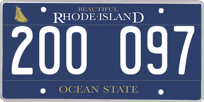 RI license plate 200097