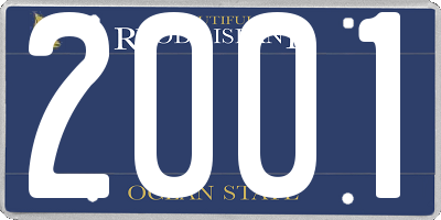 RI license plate 2001