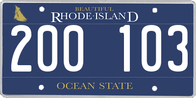 RI license plate 200103