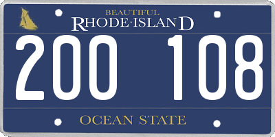RI license plate 200108