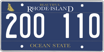 RI license plate 200110