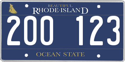 RI license plate 200123