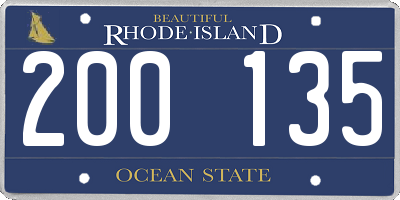 RI license plate 200135